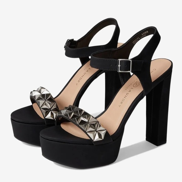 Chinese Laundry Black Arnette Studded Platform Sandal NEW - Picture 1 of 7